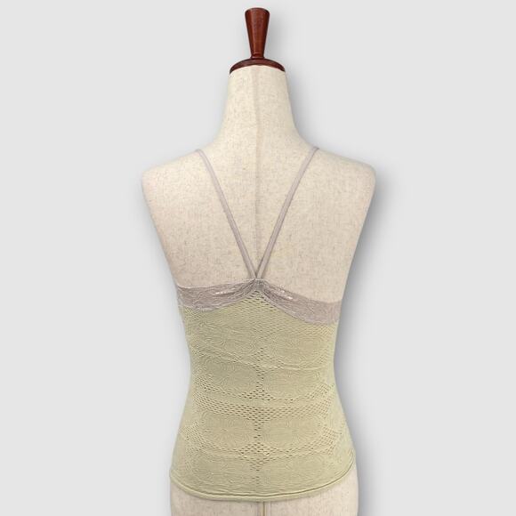 FP Intimately Free People Lace Trim Mesh Cami Stretch Tank Top XS - Picture 2 of 3